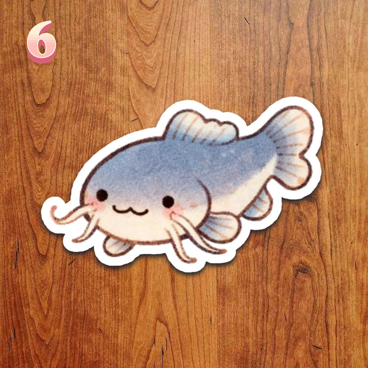 Freshwater Fish Sticker Pack – Kawaii Fishing Stickers Vinyl Decals ...