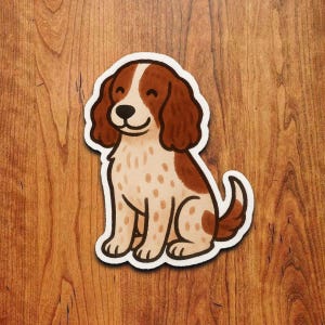 Springer Spaniel Dog Sticker: Waterproof Vinyl Puppy Decal