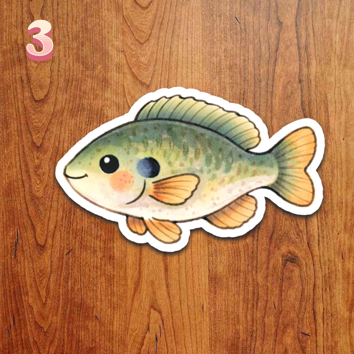 Freshwater Fish Sticker Pack – Kawaii Fishing Stickers Vinyl Decals ...