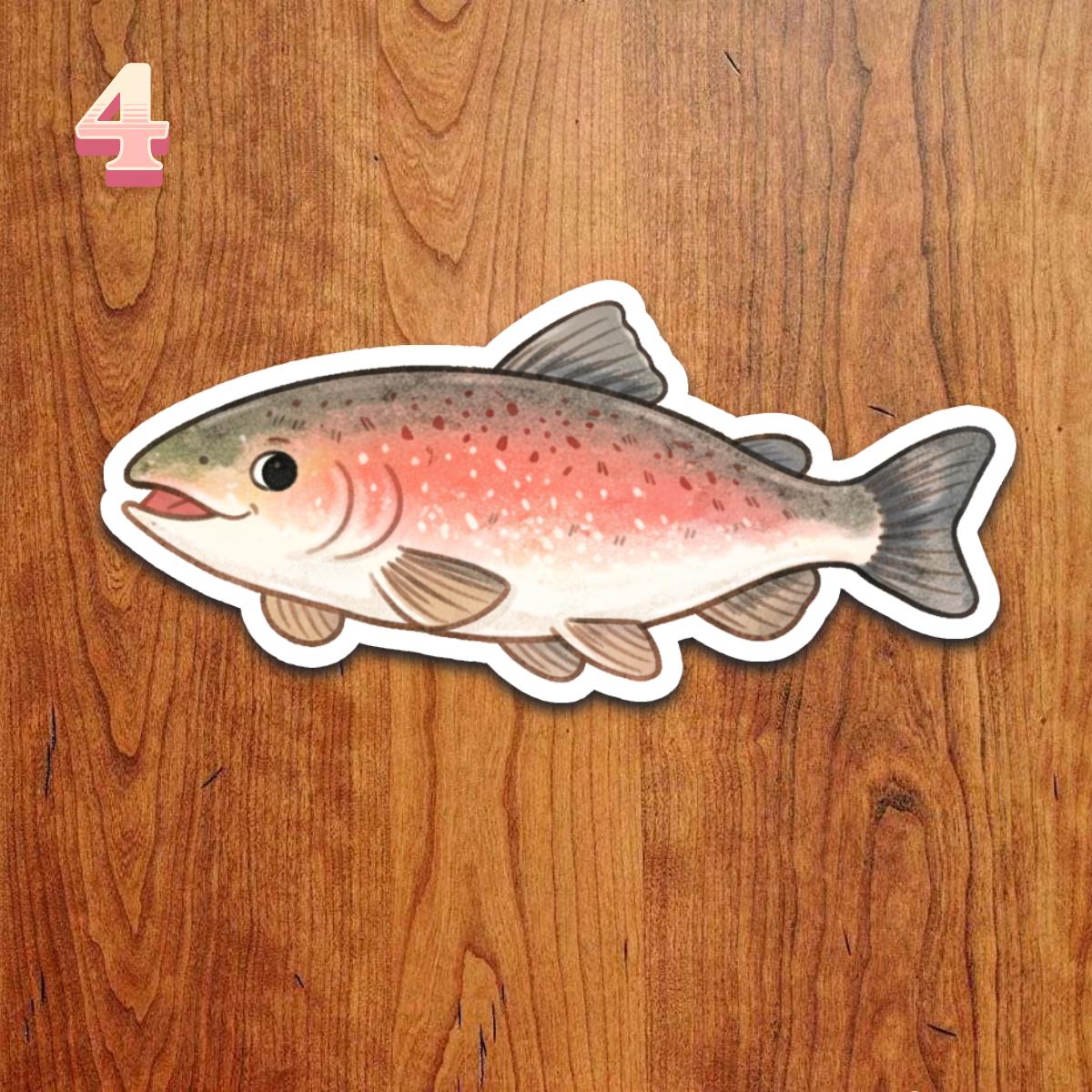 Freshwater Fish Sticker Pack – Kawaii Fishing Stickers Vinyl Decals ...