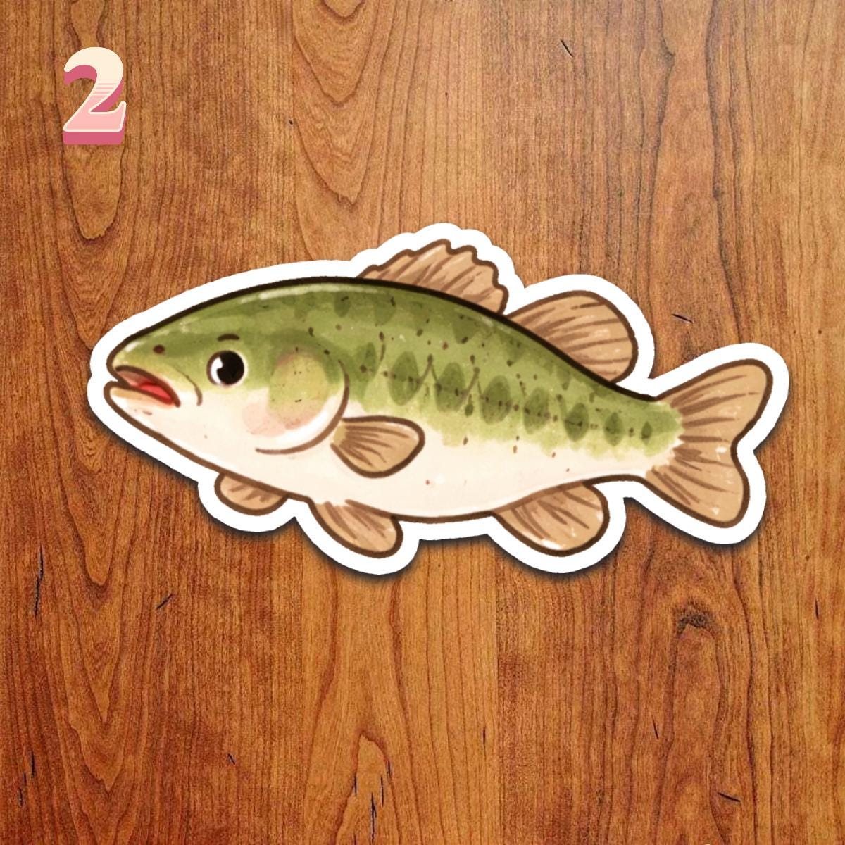 Freshwater Fish Sticker Pack – Kawaii Fishing Stickers Vinyl Decals ...