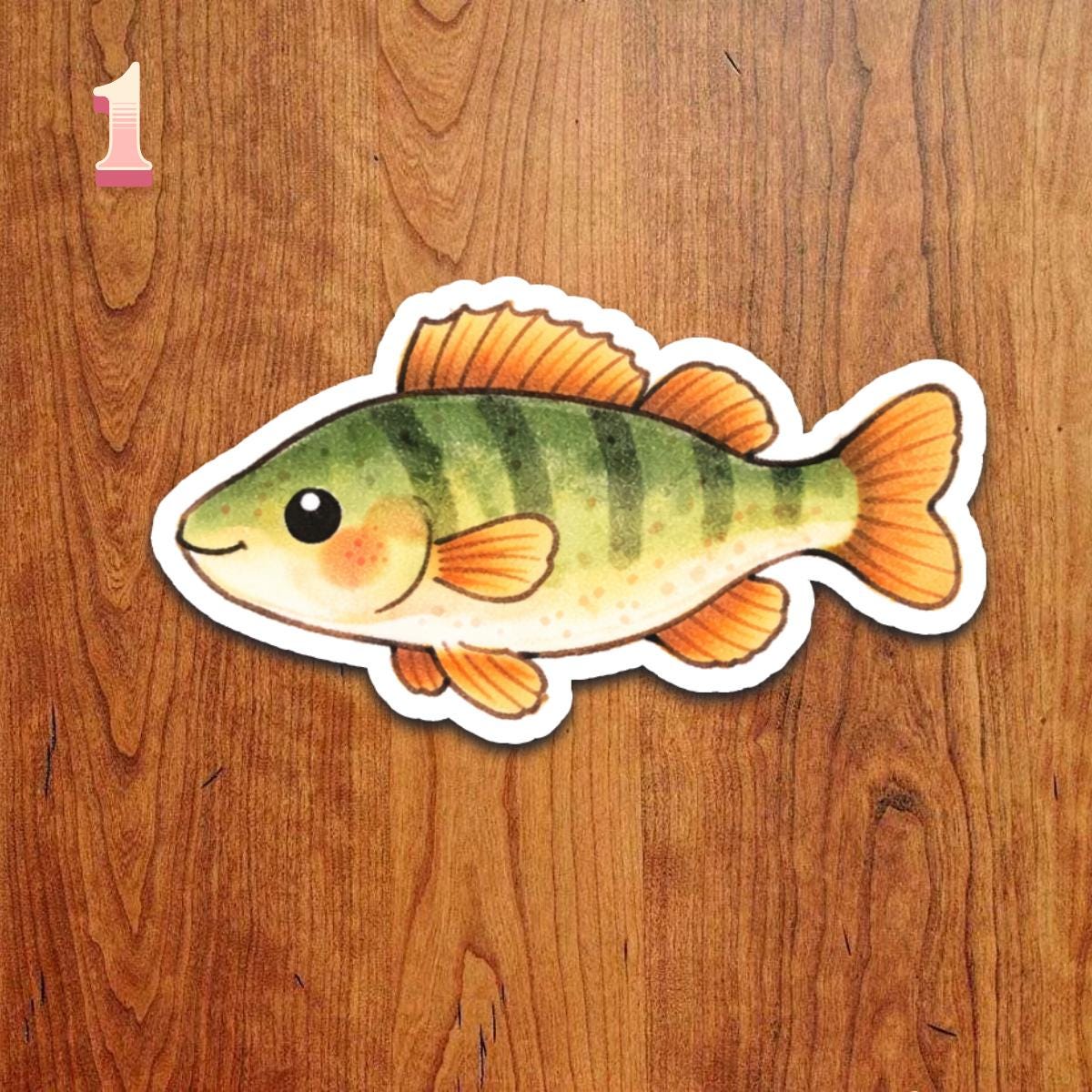 Freshwater Fish Sticker Pack – Kawaii Fishing Stickers Vinyl Decals ...