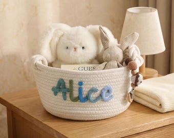 Custom Handmade Basket,Perfect for Baby Showers,Personalized Newborn Basket,Newborns,Unique Baby Shower Present,Baby Basket,Custom Baby Gift