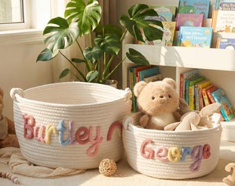 Personalized Newborn Basket,Custom Handmade Basket,Perfect for Baby Showers,Newborns,Unique Baby Shower Present,Baby Basket,Custom Baby Gift