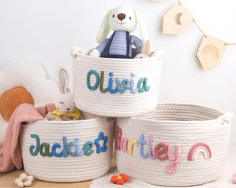 Personalized Newborn Basket,Custom Handmade Basket,Perfect for Baby Showers,Newborns,Unique Baby Shower Present,Baby Basket,Custom Baby Gift