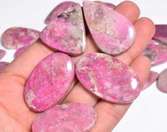 Natural Pink Cobalt Calcite Cabochon, Gemstone for Jewelry, 15-25mm