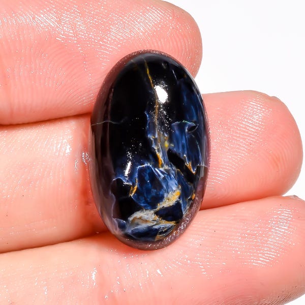 Natural Blue Pietersite Gemstone, Loose Pietersite Cabochon For Jewelry Making DIY ART Crafts