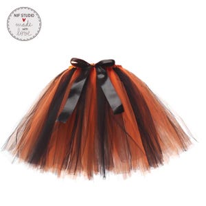 Orange Tulle Adult Tutu Skirt High Low Halloween Tutu Witch Costume Skirt Two Layer Tulle Petticoat Hi Lo Tutu for Dance or Bridal