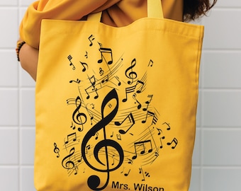 Torba typu tote na fortepian: Kwiatowy wzór – Wytrzymały bawełniany materiał