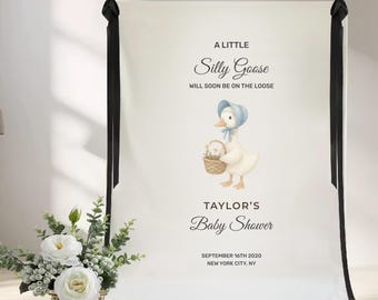 Silly Goose Custom Baby Shower Welcome Sign for Boy and Girl Baby SQ