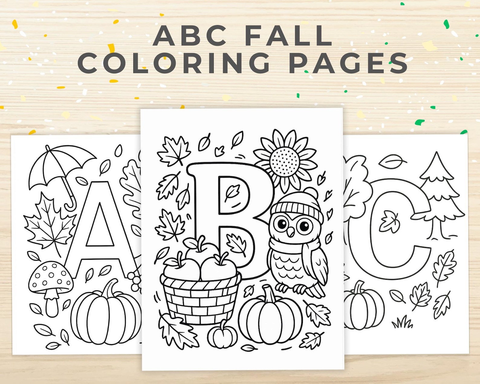 Fall Coloring Pages | Alphabet Fall Coloring Book | ABC Autumn Coloring ...
