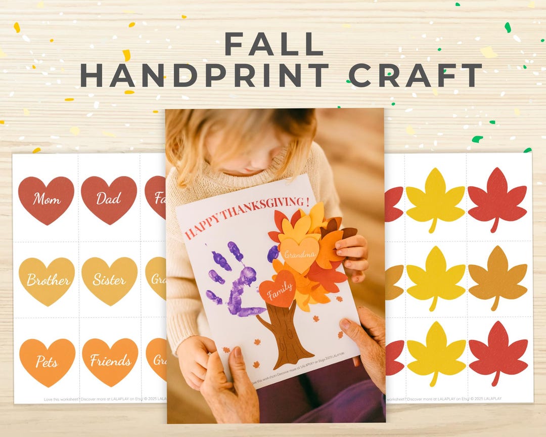 Happy Thanksgiving Handprint DIY Craft for Kids | Printable Toddler ...