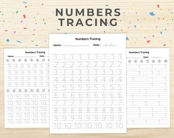 Number Tracing Worksheets 1-10 | Preschool Handwriting Practice (PDF)