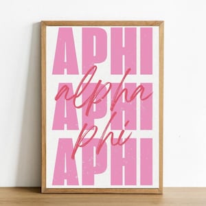 Alpha Phi Poster- Digital Download