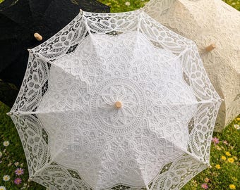 Lace Parasol Umbrella for Beach Wedding Photos