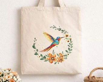 Floral & Humming Bird Embroidery Design on a Ready to  display picture 1