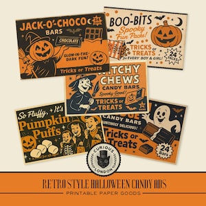 Retro Halloween Werbung: 1950s Ephemera zum Ausdrucken (JPG Download)