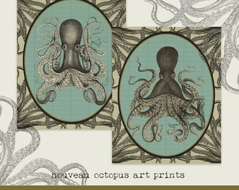 octopus art  |  deep sea creatures  |  nautical aesthetic  |  dark academia  |  hp lovecraft art  |  curiouslondon