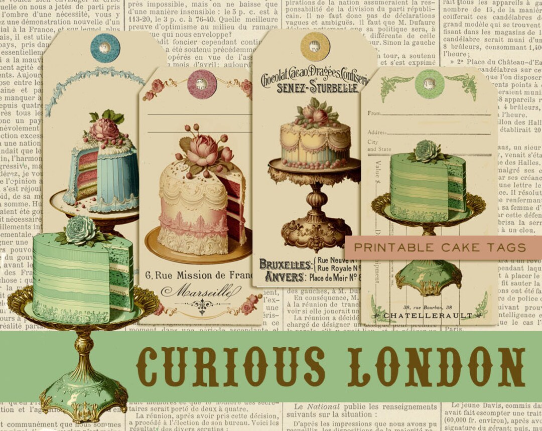 Printable Gift Tags Bakery Tags Cake Tags French Etsy