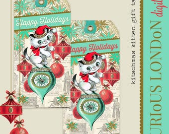 ヴィンテージ フロック加工 サンタ＆ミセス クラウス オーナメント