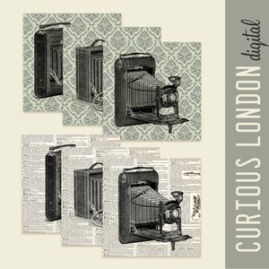 Printable Wall Art  I  Antique Cameras  I  Photography Studio Decor  I  Digital Download  I  Art Prints  I  Curious London