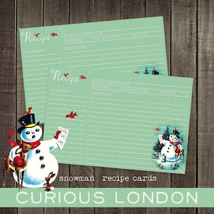 cartoline con ricette natalizie / natale vintage / cartoline con ricette personalizzate / bosco invernale / simpatico regalo per le vacanze / cucina natalizia / curiosalondra