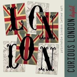 london word art  |  union jack art  |  printable art  |  uk art  |  digital decor  |  instant download  |  great britain  |  curiouslondon