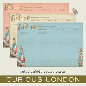 Peter Hase Rezeptkarten | benjamin Häschen | Beatrix Töpfer | personalisierte Rezeptkarten | aus der Küche | Bäcker Geschenk | Kurioses London