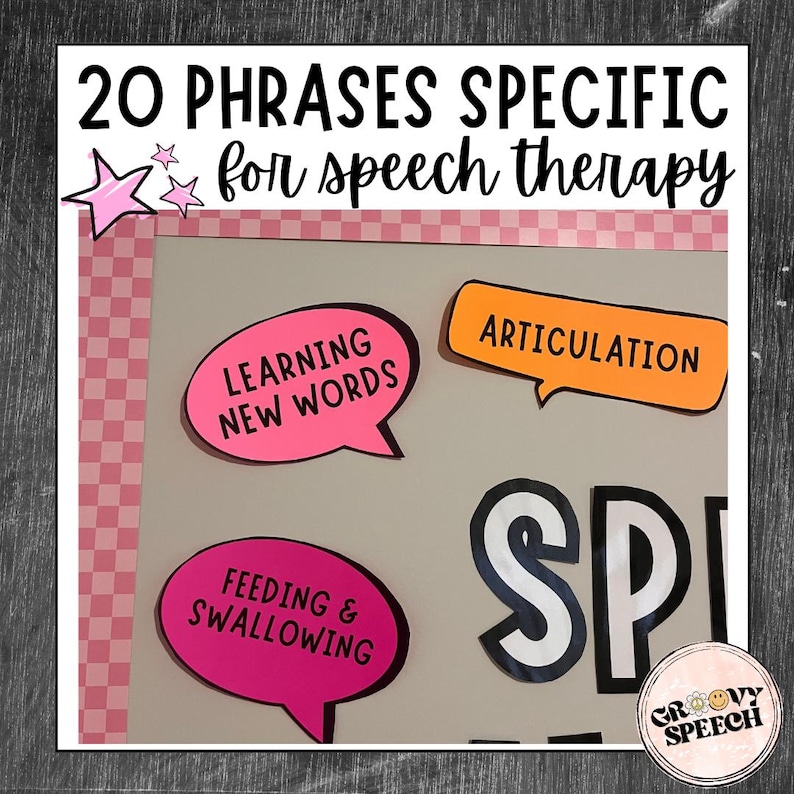 Speech Therapy Bulletin Board / Door Decor - Digital Download - Etsy