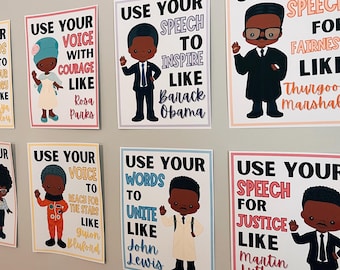 Black History Month Posters for Speech Therapy / Classroom [Bulletin Board Display]