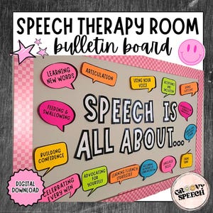 Speech Therapy Bulletin Board / Door Decor - Digital Download