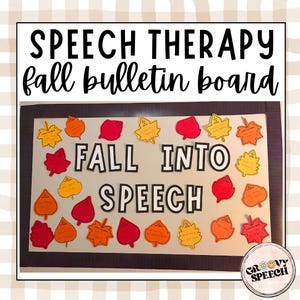 Fall / Autumn Speech Therapy Bulletin Board / Door Decor