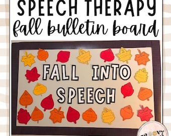 Fall / Autumn Speech Therapy Bulletin Board / Door Decor
