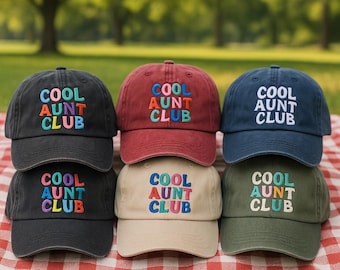 Cool Aunt Club Embroidered Hat Wash Cap Fun Gift for Aunts