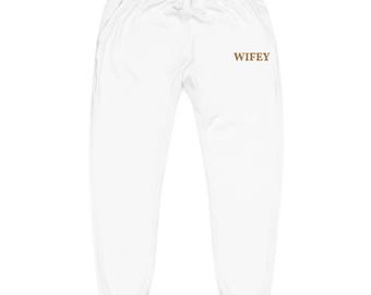 Uniseks fleece joggingbroek (borduurwerk)