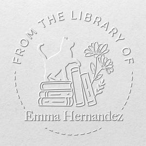 Personalized Book Embosser/Custom Book Stamp/From The Library Of /Library Embosser/Self Inking Stamp/Ex Libris/Back To School Gifts