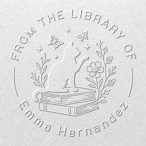 Personalized Book Embosser/Custom Book Stamp/From The Library Of /Library Embosser/Self Inking Stamp/Ex Libris/Back To School Gifts