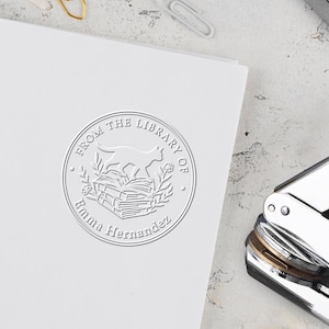 Personalized Book Embosser/Custom Book Stamp/From The Library Of /Library Embosser/Self Inking Stamp/Ex Libris/Back To School Gifts