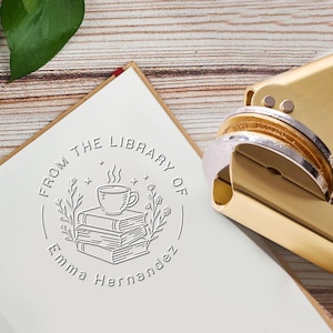 Personalized Book Embosser/Custom Book Stamp/From The Library Of /Library Embosser/Self Inking Stamp/Ex Libris/Back To School Gifts