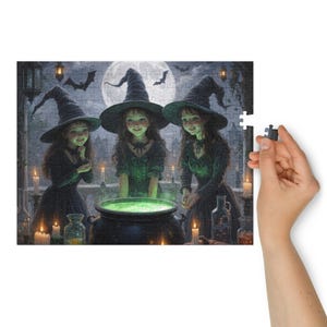 Halloween Witch Puzzle  with tin
