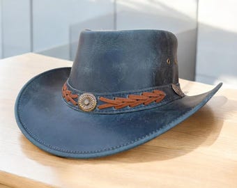 Blue Short Brim Western - Etsy display picture 2