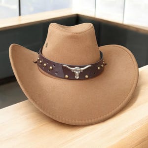 Vintage Wool Felt Wide Brim Brown‎ Hat Boho Festival Country Heritage Gorpcore 1_6cec12f8-a0a6-4a93-aa23-  main image 4