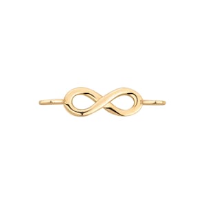 14k massivt guld Infinity Charm-koppling, minimalistiskt hänge i evig kärlek