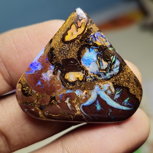Koroit Boulder Opal Jewelry Set: Handmade Australian Gemstone Gift