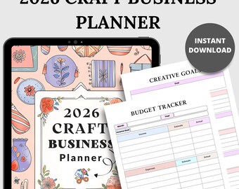 Craft Business Planner Printable  Etsy Seller Organizer, Small Business Budget & Inventory Tracker, Digital Craft Planning Workbook PDF