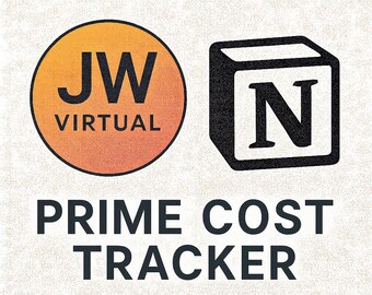Restaurant Cost Control Notion Template Weekly Prime Cost Tracker Digital Download