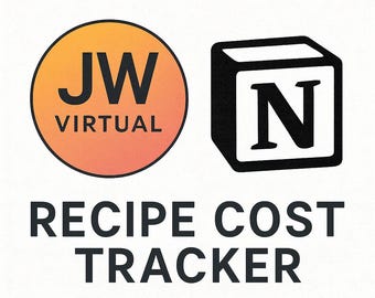 Notion Recipe Cost Tracker: Menu Costing Template (Digital Download