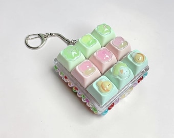 DIY Kawaii Keycap Clicker Fidget Kit, Puffy Sticker Craft | Party Favors for teens