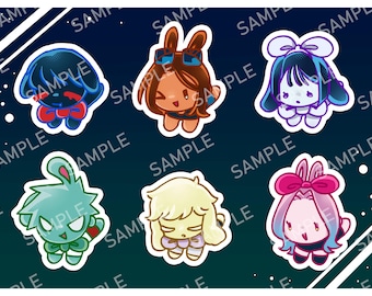 Pines acrílicos de Bunny Alien Stage // Till, Ivan, Mizi, Sua, Hyuna, Luka