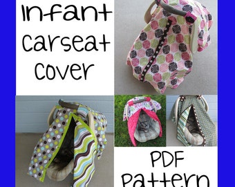 Infant Car Seat Cover - PDF Pattern - Sew your own